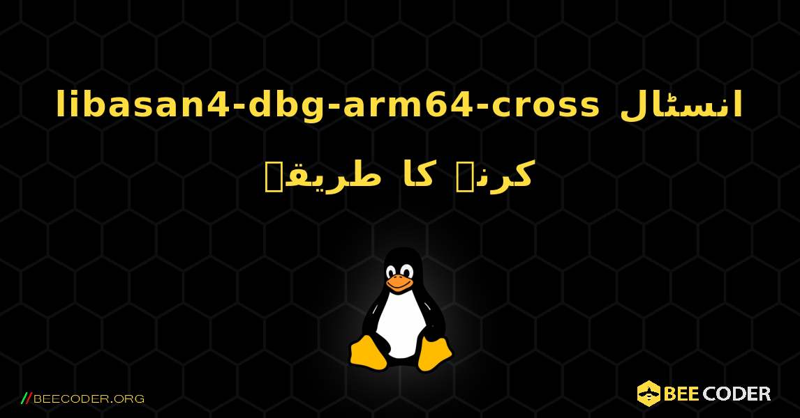 libasan4-dbg-arm64-cross  انسٹال کرنے کا طریقہ. Linux
