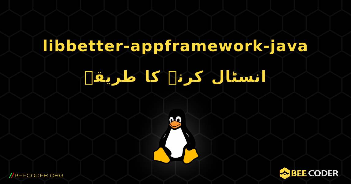 libbetter-appframework-java  انسٹال کرنے کا طریقہ. Linux