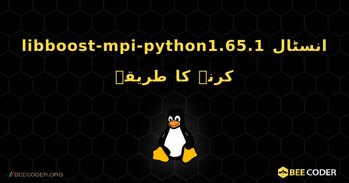 libboost-mpi-python1.65.1  انسٹال کرنے کا طریقہ. Linux