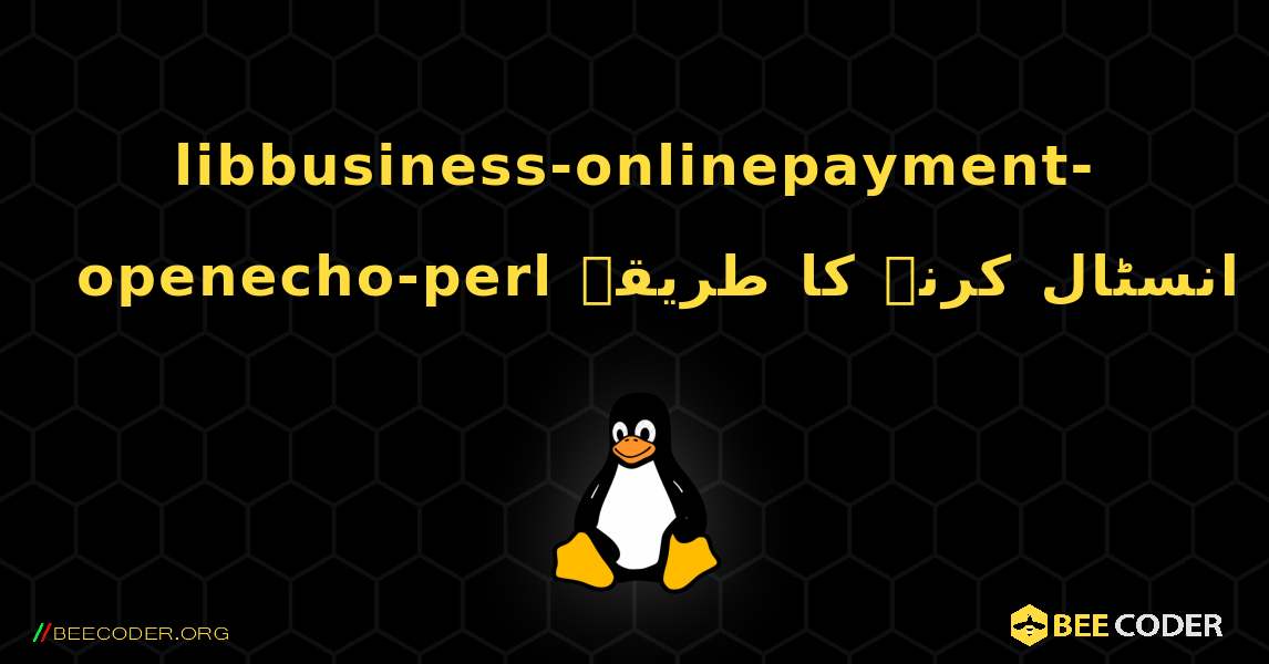 libbusiness-onlinepayment-openecho-perl  انسٹال کرنے کا طریقہ. Linux