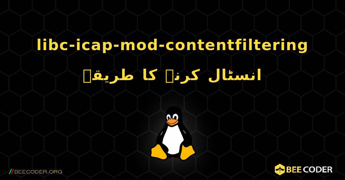 libc-icap-mod-contentfiltering  انسٹال کرنے کا طریقہ. Linux