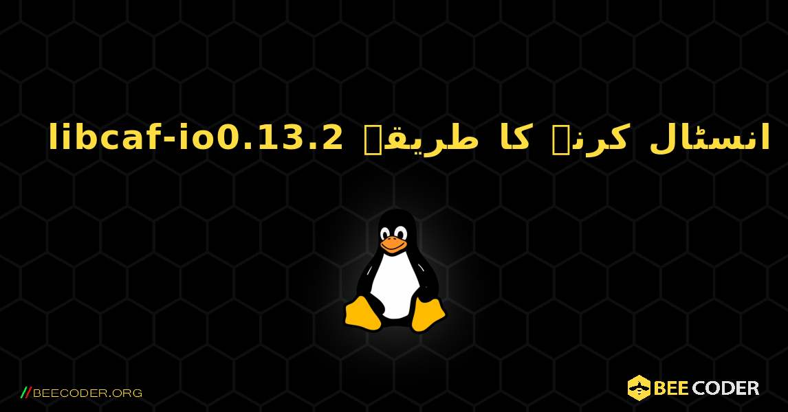 libcaf-io0.13.2  انسٹال کرنے کا طریقہ. Linux