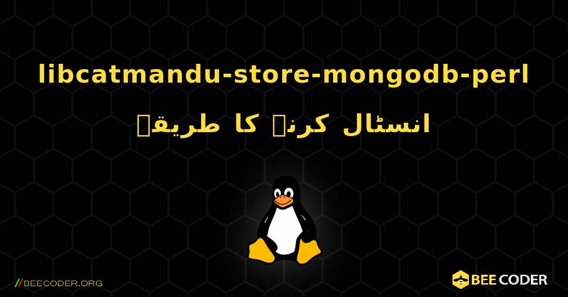 libcatmandu-store-mongodb-perl  انسٹال کرنے کا طریقہ. Linux