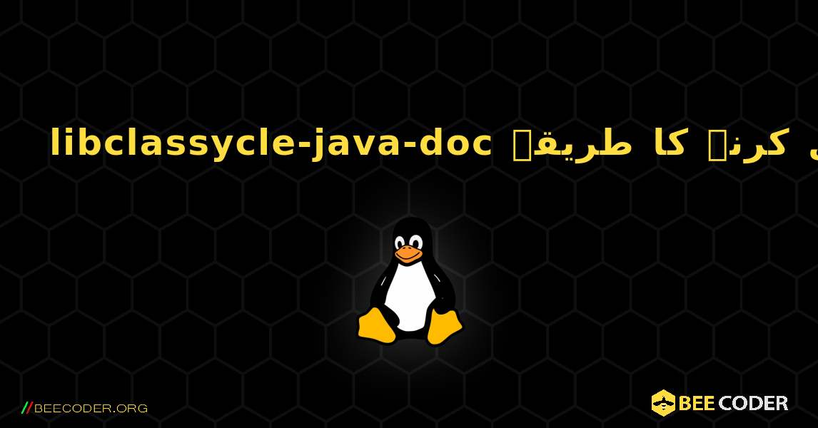 libclassycle-java-doc  انسٹال کرنے کا طریقہ. Linux