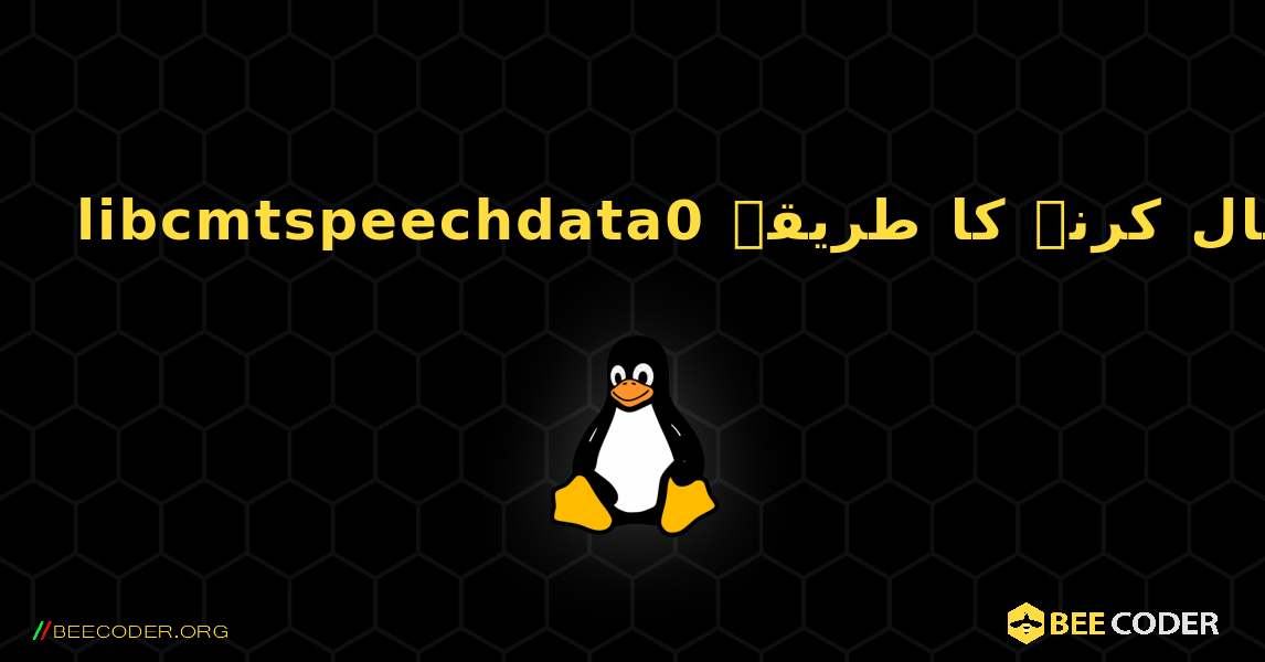 libcmtspeechdata0  انسٹال کرنے کا طریقہ. Linux