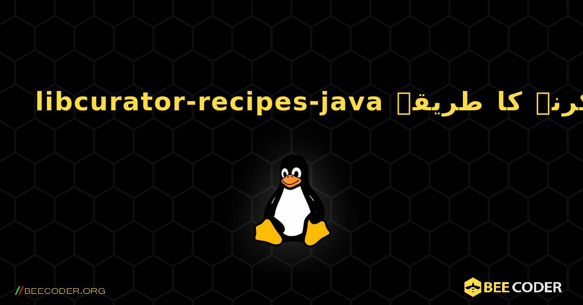 libcurator-recipes-java  انسٹال کرنے کا طریقہ. Linux