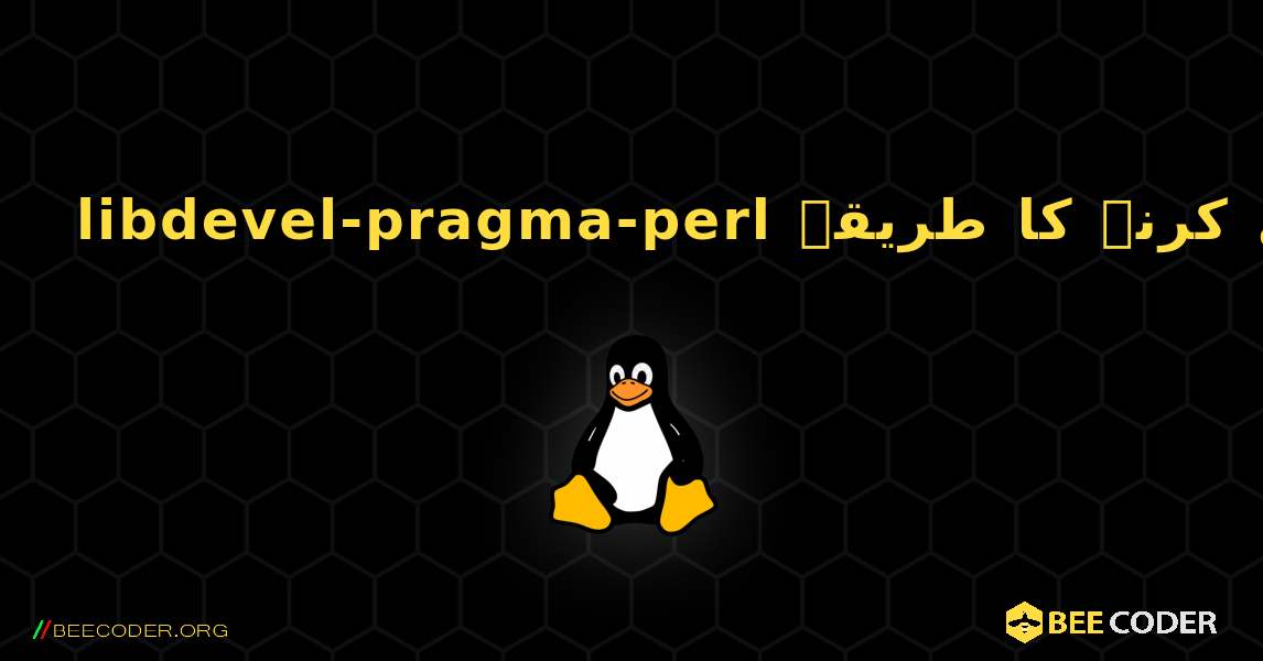 libdevel-pragma-perl  انسٹال کرنے کا طریقہ. Linux