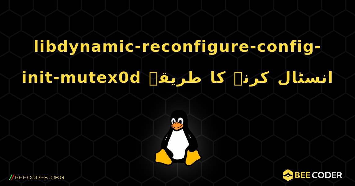 libdynamic-reconfigure-config-init-mutex0d  انسٹال کرنے کا طریقہ. Linux