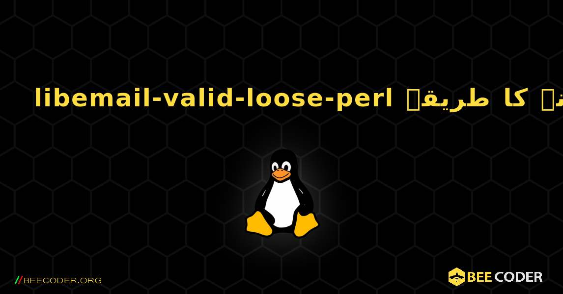 libemail-valid-loose-perl  انسٹال کرنے کا طریقہ. Linux