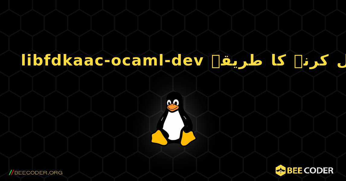 libfdkaac-ocaml-dev  انسٹال کرنے کا طریقہ. Linux