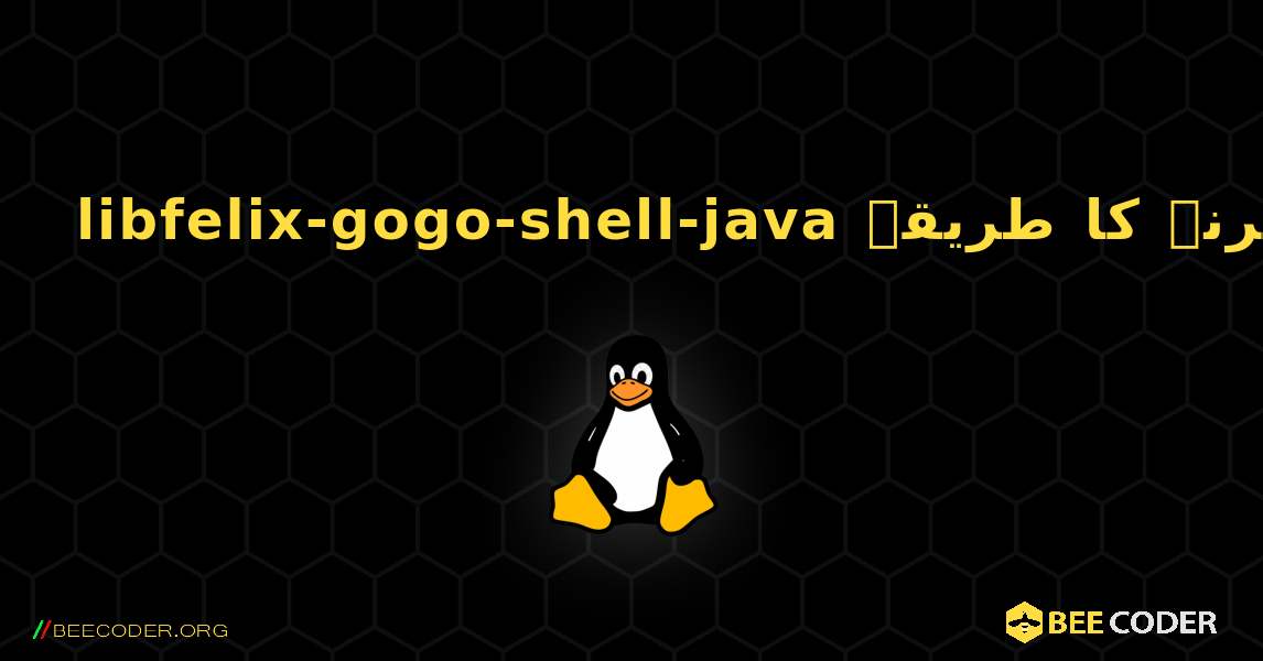 libfelix-gogo-shell-java  انسٹال کرنے کا طریقہ. Linux