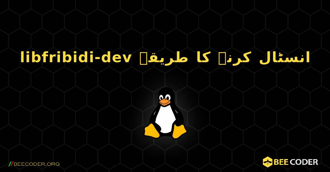 libfribidi-dev  انسٹال کرنے کا طریقہ. Linux