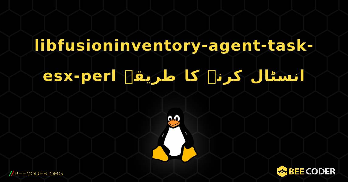 libfusioninventory-agent-task-esx-perl  انسٹال کرنے کا طریقہ. Linux
