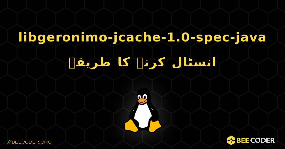 libgeronimo-jcache-1.0-spec-java  انسٹال کرنے کا طریقہ. Linux