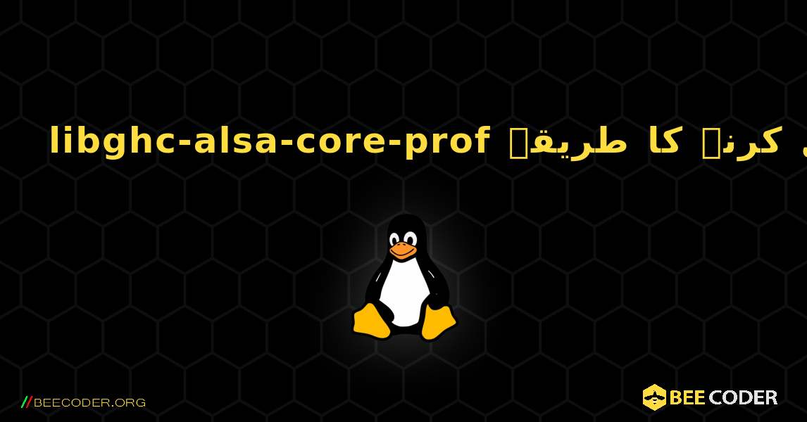 libghc-alsa-core-prof  انسٹال کرنے کا طریقہ. Linux