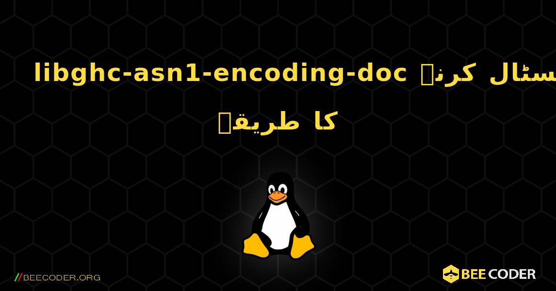 libghc-asn1-encoding-doc  انسٹال کرنے کا طریقہ. Linux