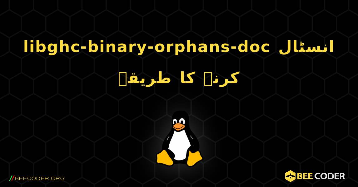 libghc-binary-orphans-doc  انسٹال کرنے کا طریقہ. Linux