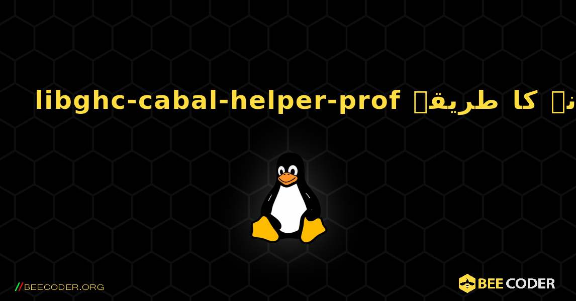 libghc-cabal-helper-prof  انسٹال کرنے کا طریقہ. Linux