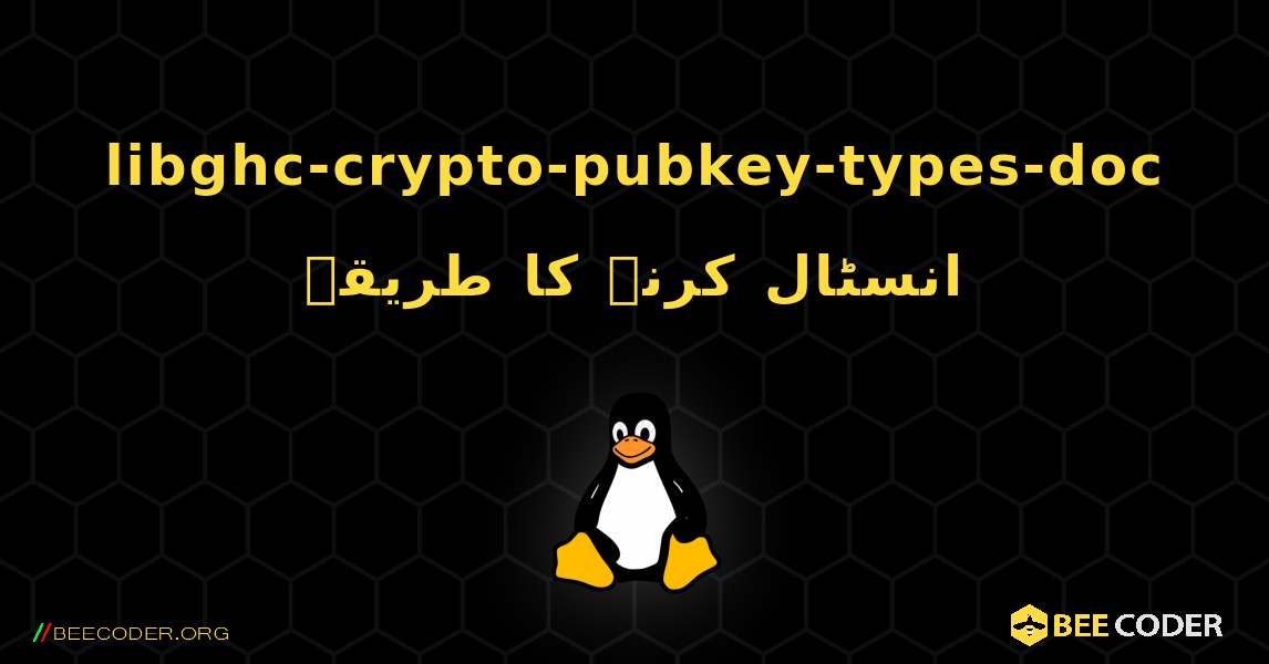 libghc-crypto-pubkey-types-doc  انسٹال کرنے کا طریقہ. Linux