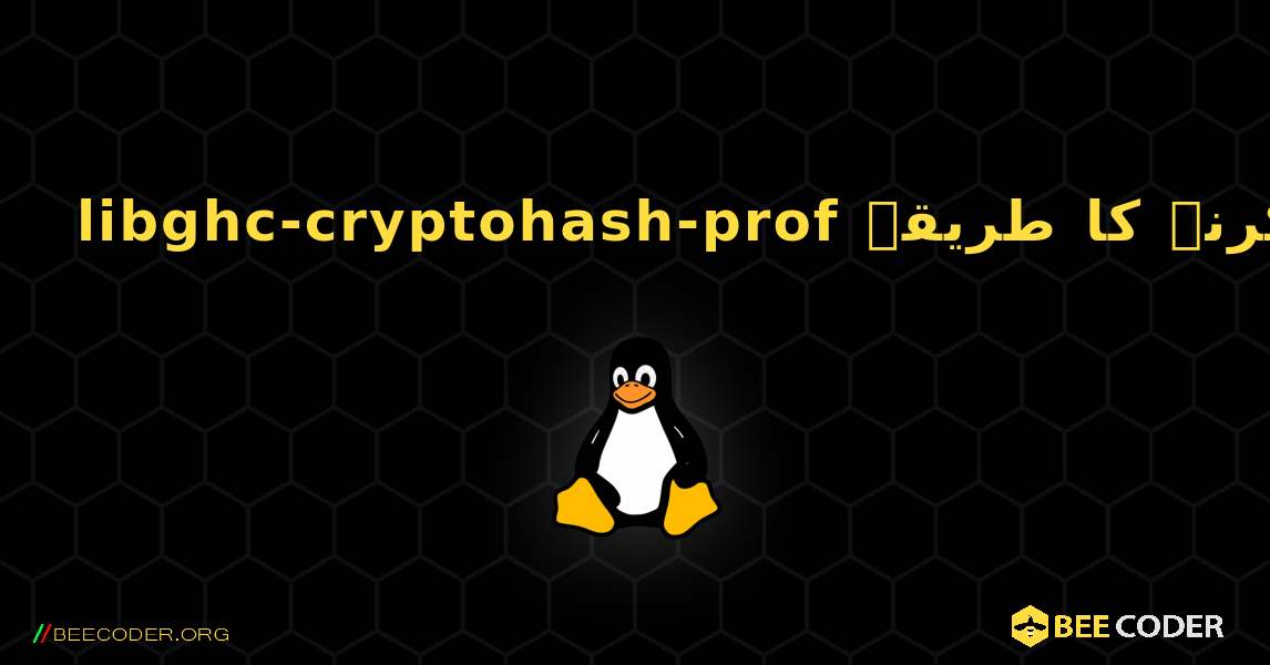 libghc-cryptohash-prof  انسٹال کرنے کا طریقہ. Linux