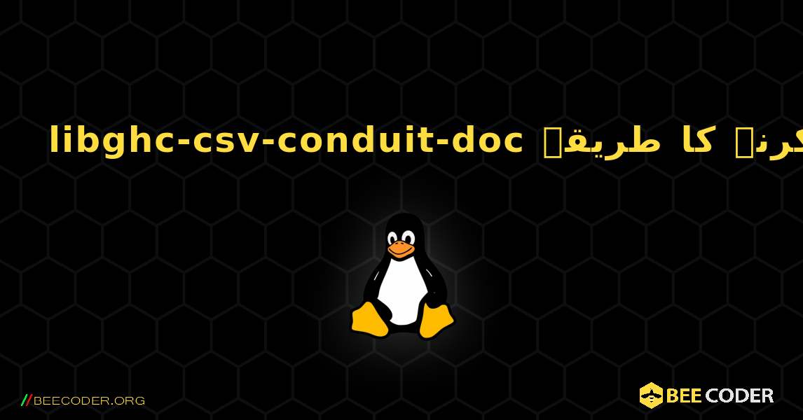 libghc-csv-conduit-doc  انسٹال کرنے کا طریقہ. Linux