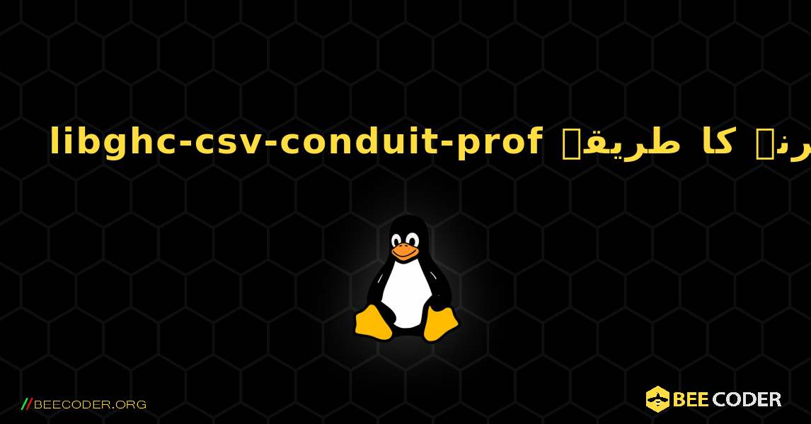 libghc-csv-conduit-prof  انسٹال کرنے کا طریقہ. Linux