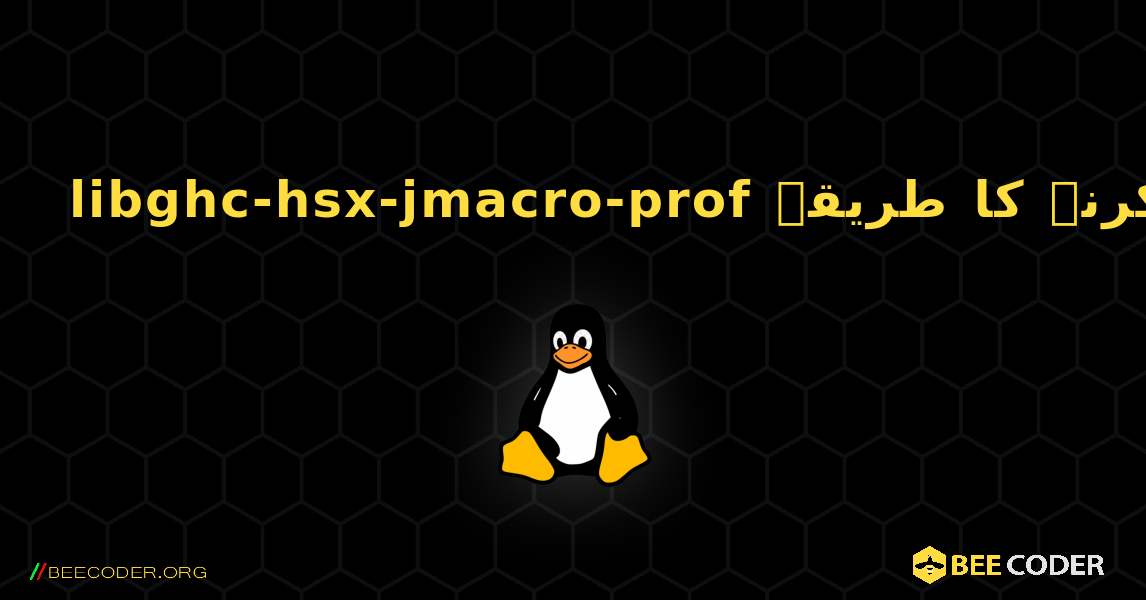 libghc-hsx-jmacro-prof  انسٹال کرنے کا طریقہ. Linux