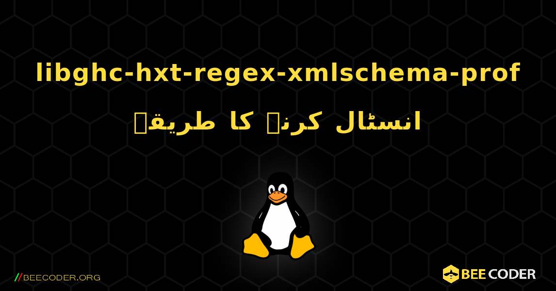 libghc-hxt-regex-xmlschema-prof  انسٹال کرنے کا طریقہ. Linux