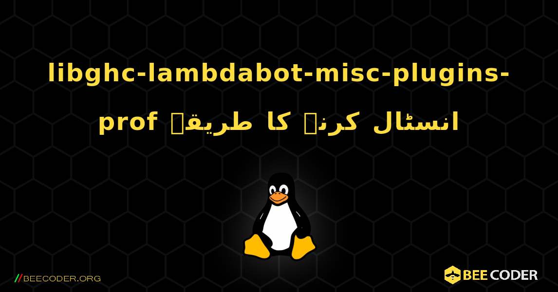 libghc-lambdabot-misc-plugins-prof  انسٹال کرنے کا طریقہ. Linux