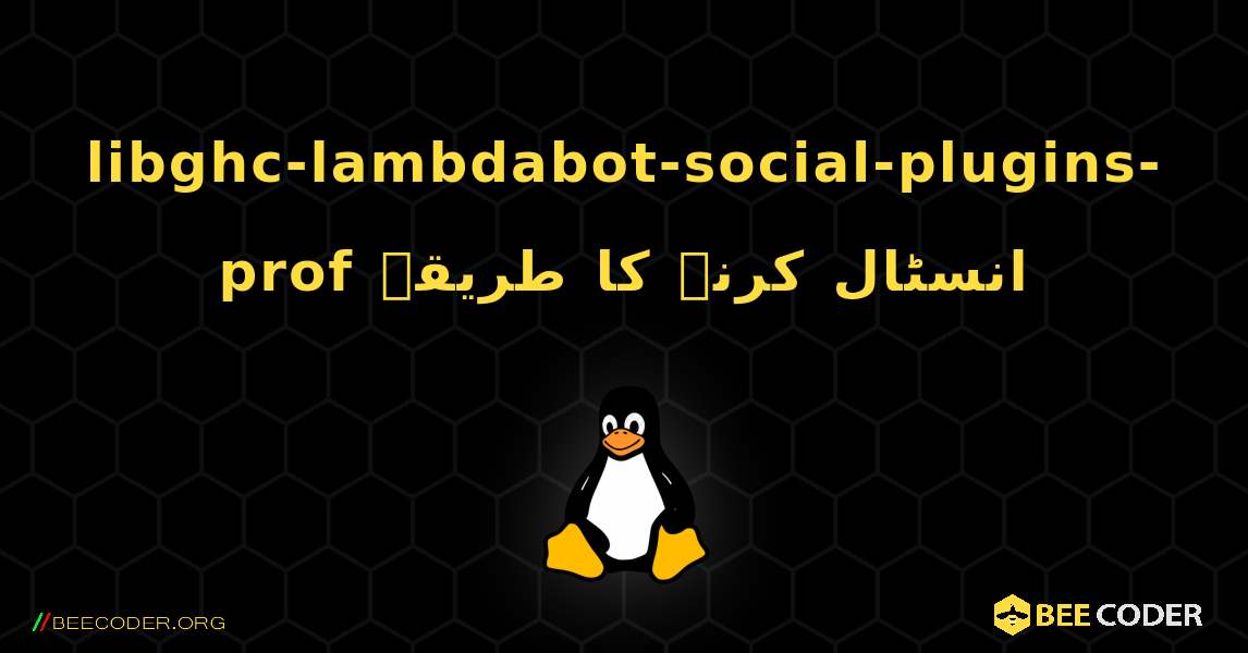 libghc-lambdabot-social-plugins-prof  انسٹال کرنے کا طریقہ. Linux