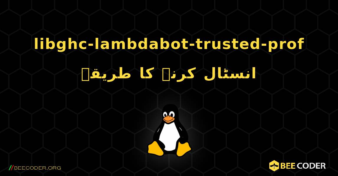 libghc-lambdabot-trusted-prof  انسٹال کرنے کا طریقہ. Linux