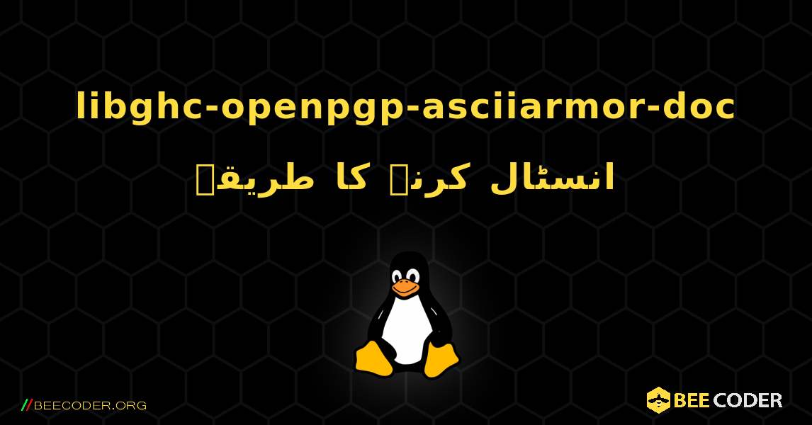libghc-openpgp-asciiarmor-doc  انسٹال کرنے کا طریقہ. Linux