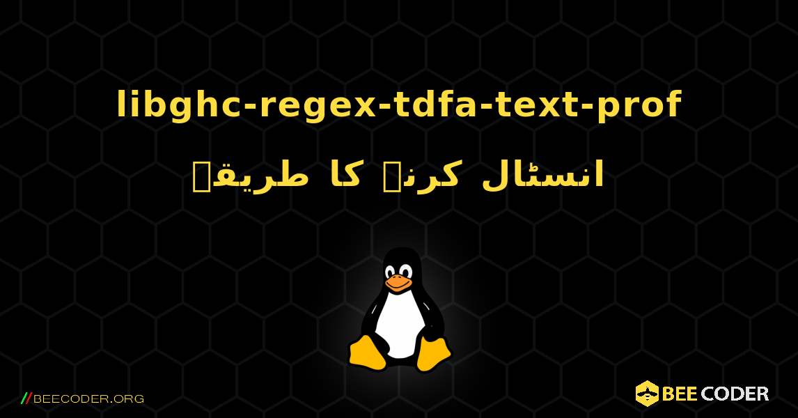 libghc-regex-tdfa-text-prof  انسٹال کرنے کا طریقہ. Linux