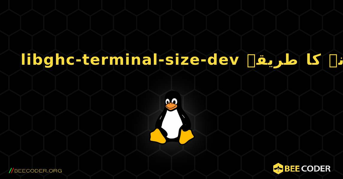 libghc-terminal-size-dev  انسٹال کرنے کا طریقہ. Linux