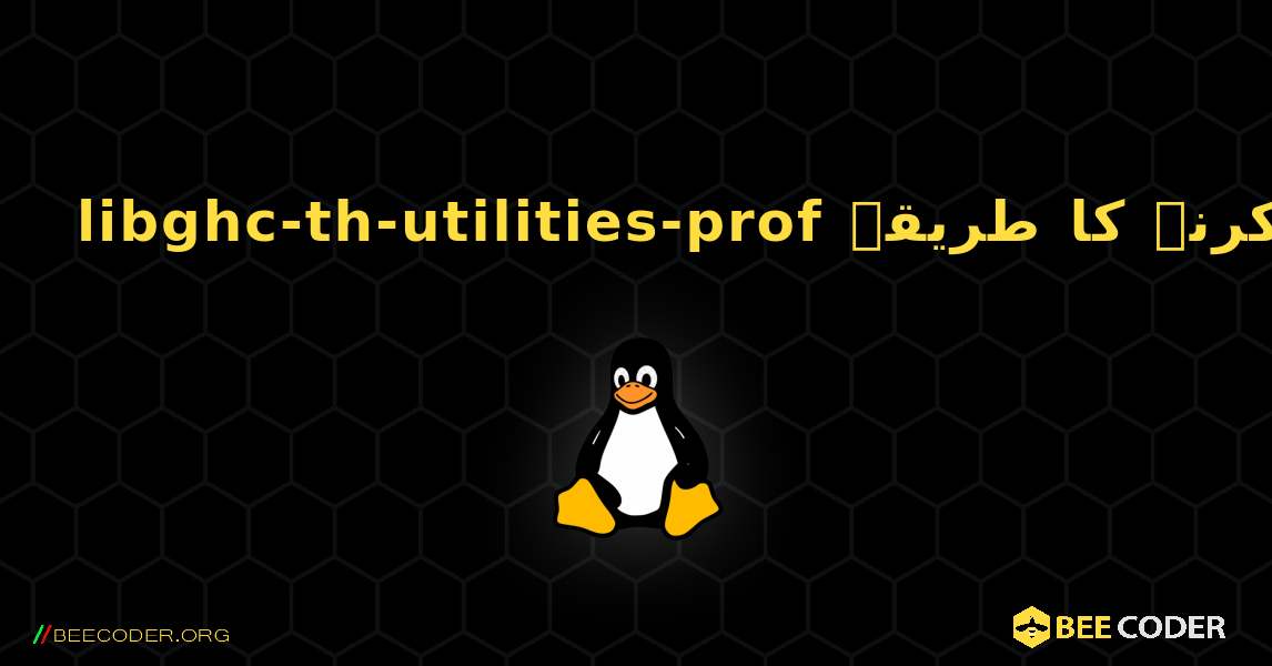 libghc-th-utilities-prof  انسٹال کرنے کا طریقہ. Linux