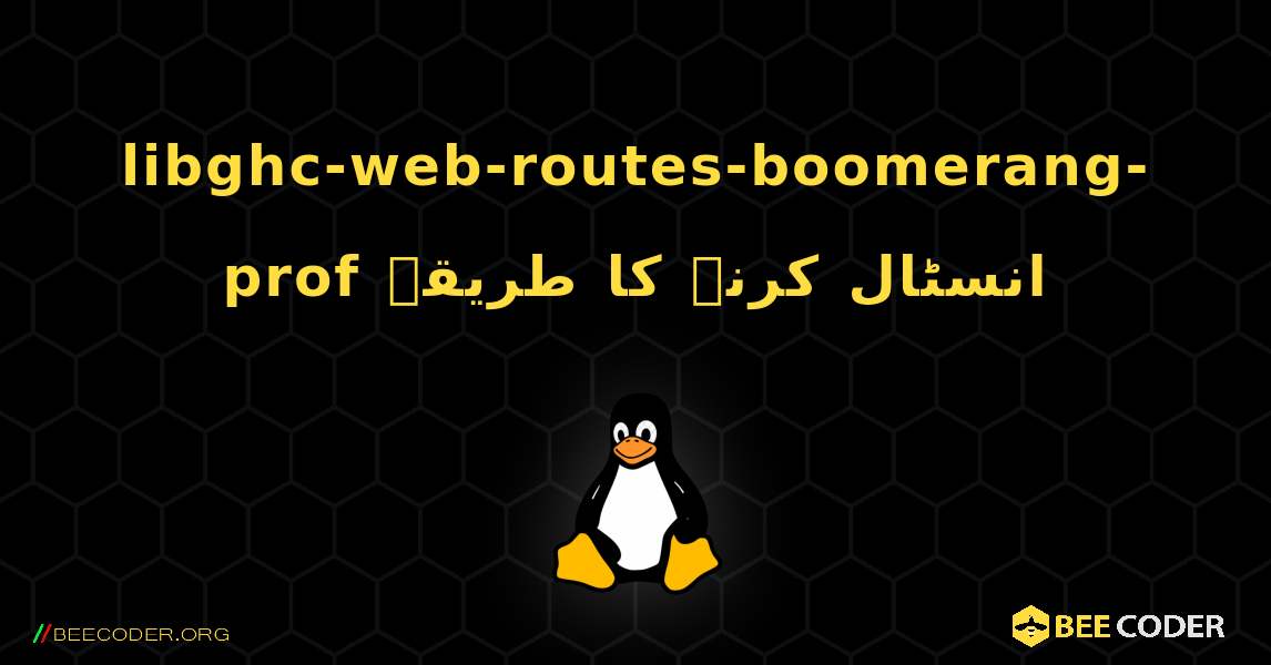 libghc-web-routes-boomerang-prof  انسٹال کرنے کا طریقہ. Linux