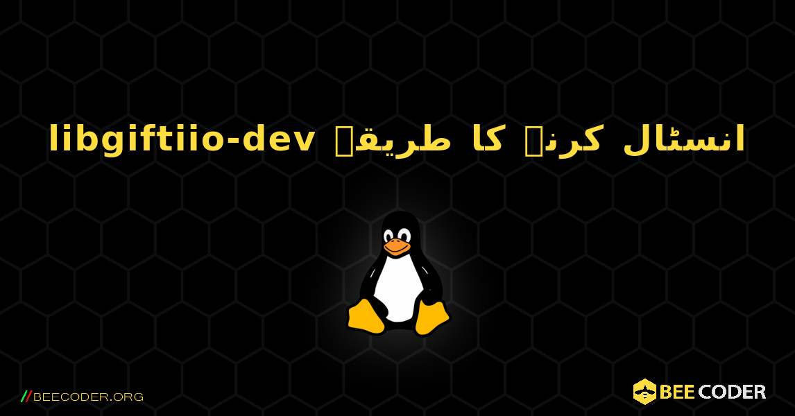 libgiftiio-dev  انسٹال کرنے کا طریقہ. Linux
