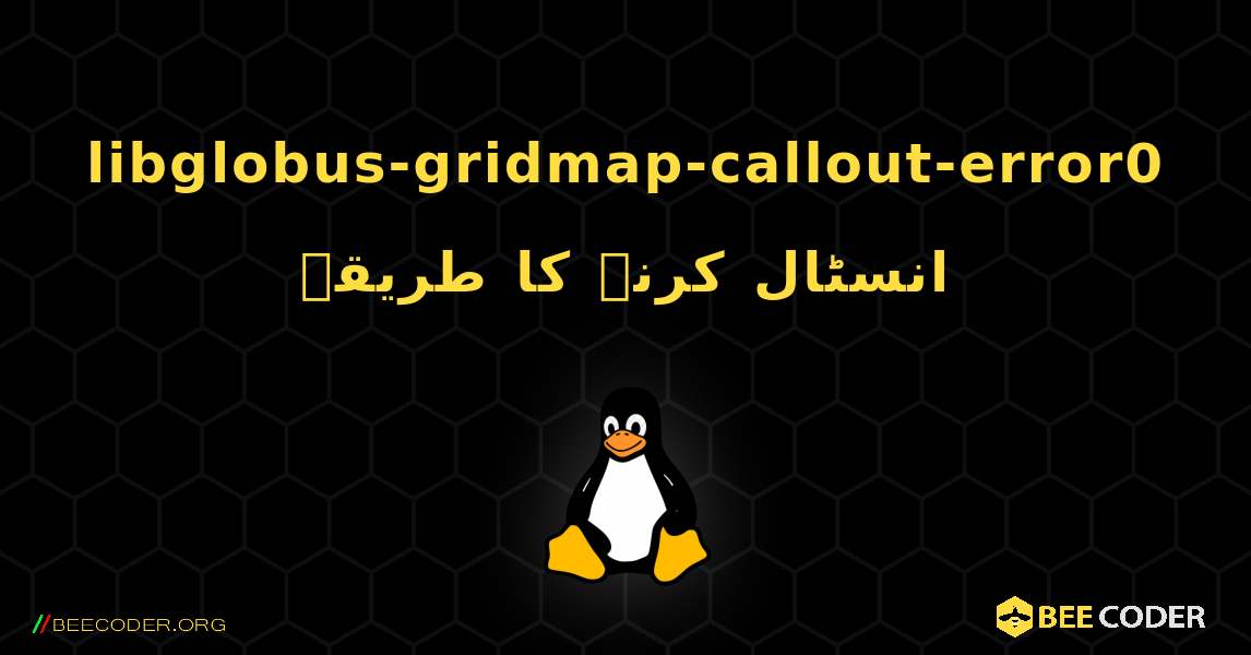 libglobus-gridmap-callout-error0  انسٹال کرنے کا طریقہ. Linux