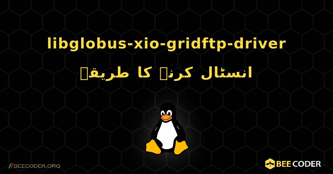 libglobus-xio-gridftp-driver  انسٹال کرنے کا طریقہ. Linux