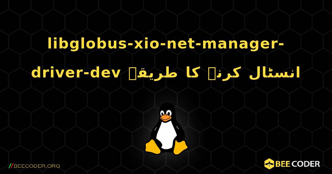 libglobus-xio-net-manager-driver-dev  انسٹال کرنے کا طریقہ. Linux