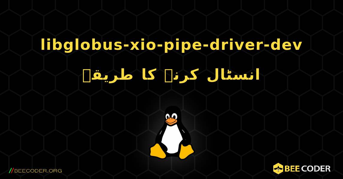 libglobus-xio-pipe-driver-dev  انسٹال کرنے کا طریقہ. Linux