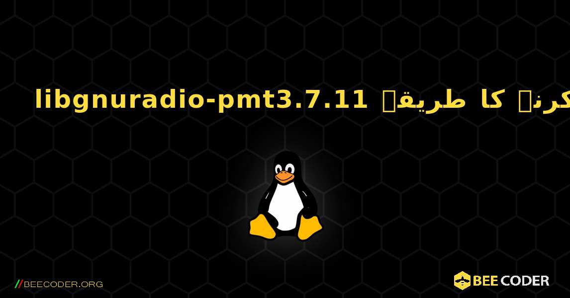 libgnuradio-pmt3.7.11  انسٹال کرنے کا طریقہ. Linux