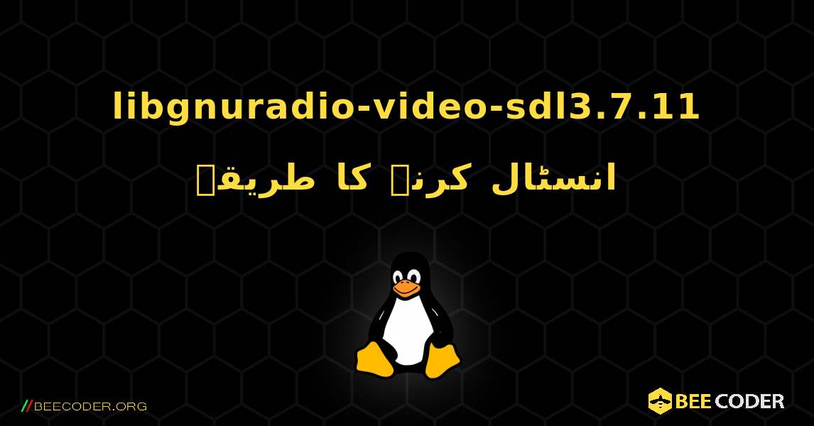 libgnuradio-video-sdl3.7.11  انسٹال کرنے کا طریقہ. Linux