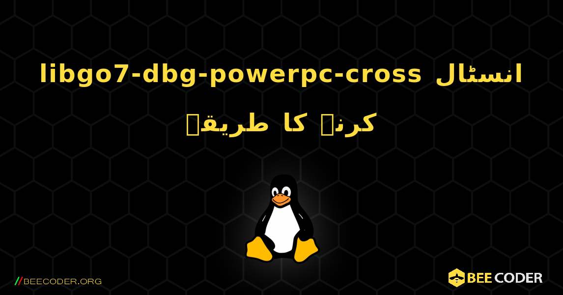 libgo7-dbg-powerpc-cross  انسٹال کرنے کا طریقہ. Linux