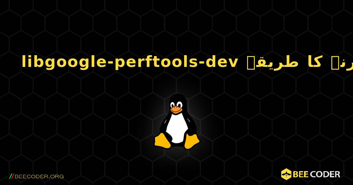 libgoogle-perftools-dev  انسٹال کرنے کا طریقہ. Linux