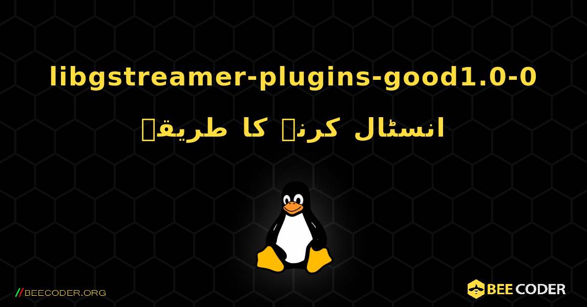 libgstreamer-plugins-good1.0-0  انسٹال کرنے کا طریقہ. Linux