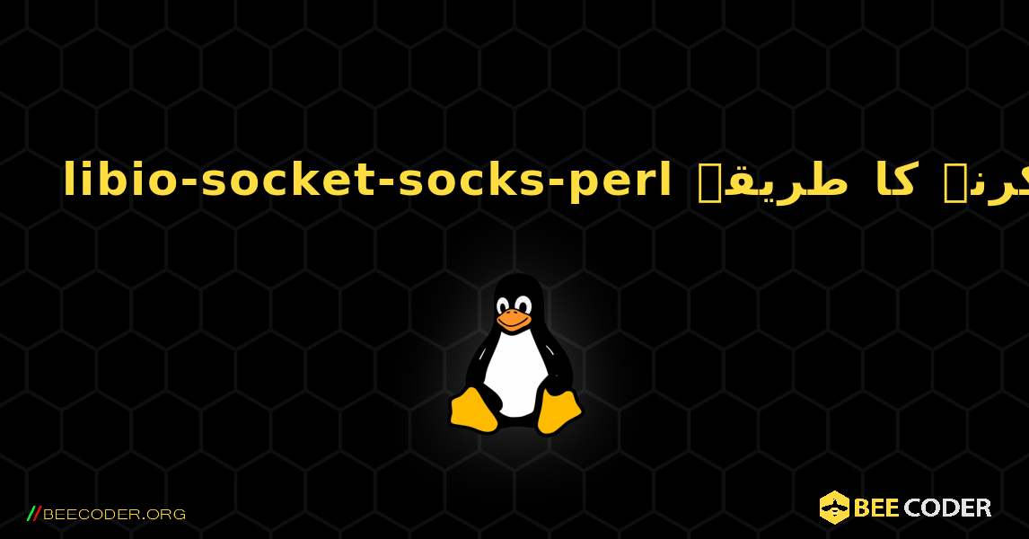 libio-socket-socks-perl  انسٹال کرنے کا طریقہ. Linux