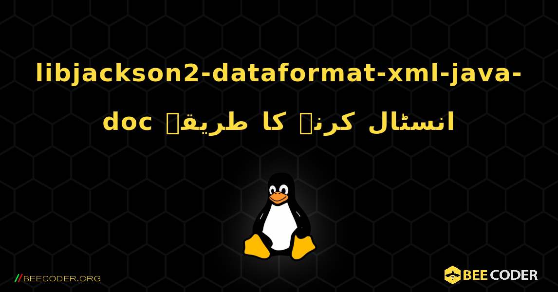 libjackson2-dataformat-xml-java-doc  انسٹال کرنے کا طریقہ. Linux