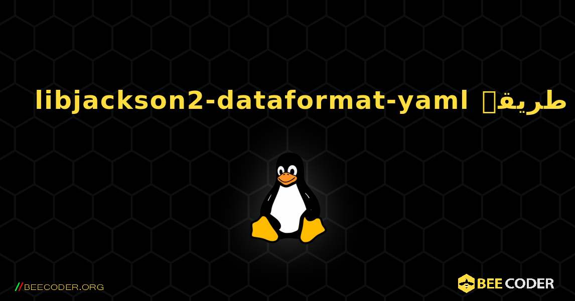 libjackson2-dataformat-yaml  انسٹال کرنے کا طریقہ. Linux