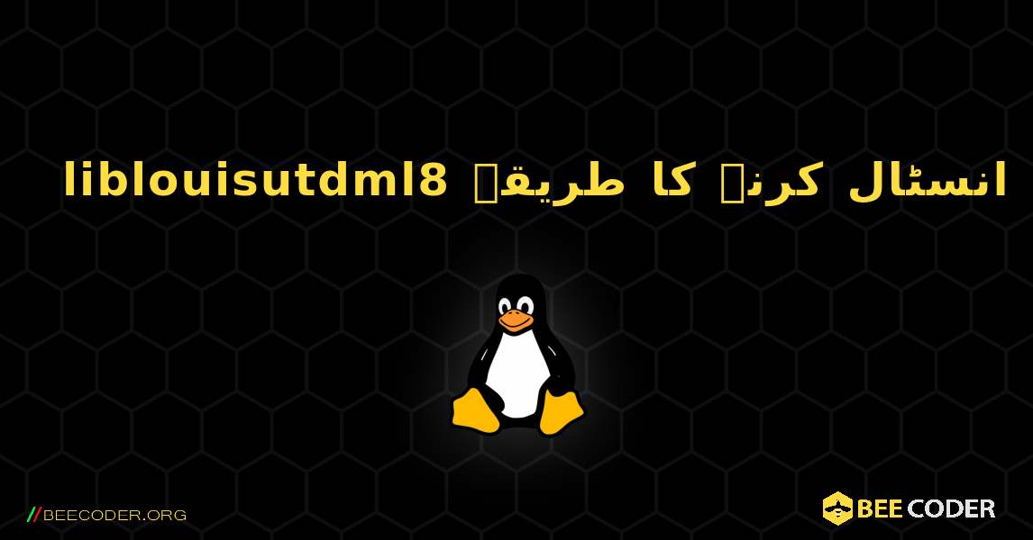 liblouisutdml8  انسٹال کرنے کا طریقہ. Linux